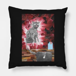 Ghost Cat of 412 Pillow