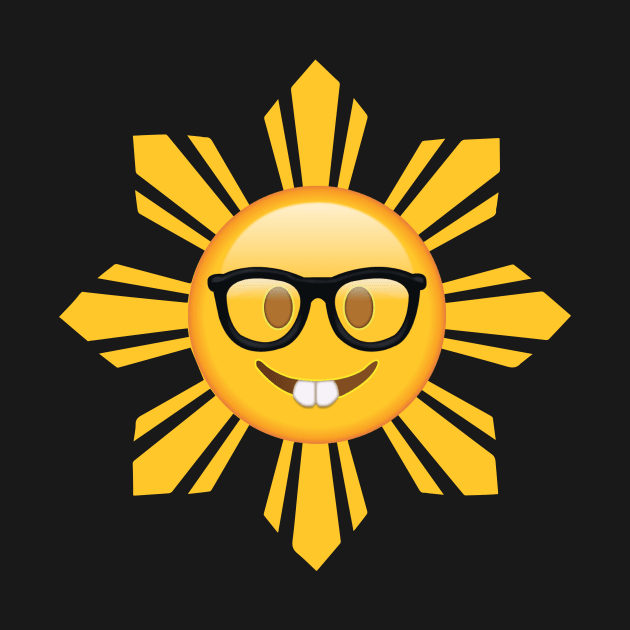 Philippine Sun Nerd Emoji by SkarloCueva