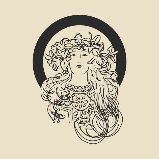 Alphonse Mucha Inspiration by XOOXOO