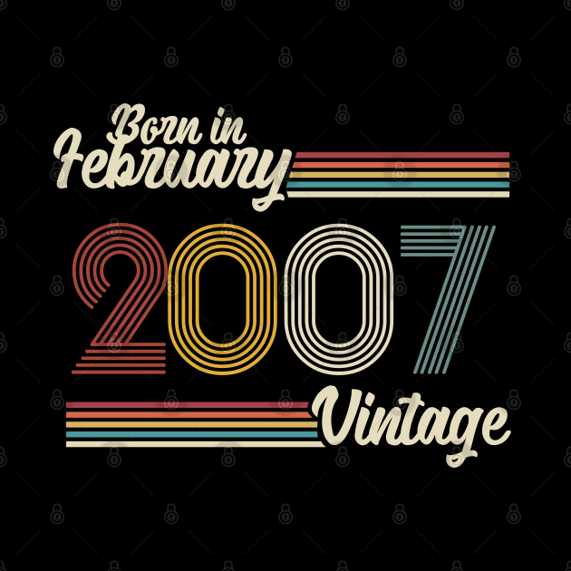 Vintage Born in February 2007 by Jokowow