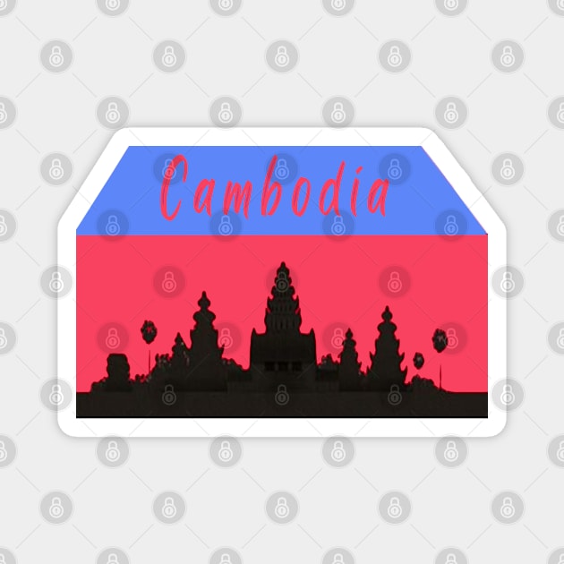 Cambodia Magnet by Papilio Art