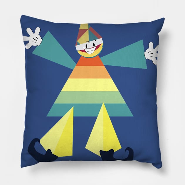 Happy Clown Pillow by brighter bolder louder