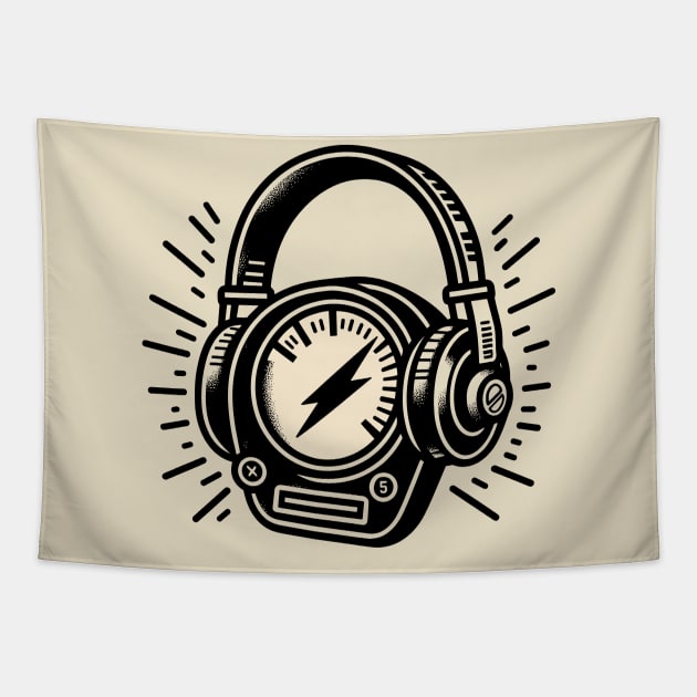 VU Meter Headset Tapestry by FanArts