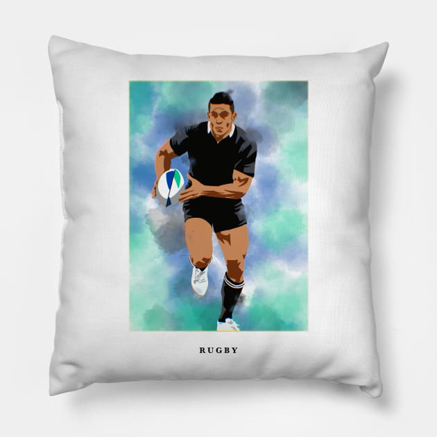 RUGBY Pillow by Mousely 