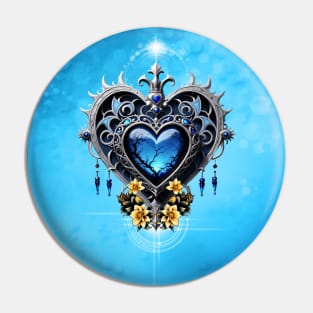 Wonderful noble gothic heart Pin