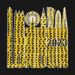 London Skyline 2023 - Yellow Bubbles T-Shirt