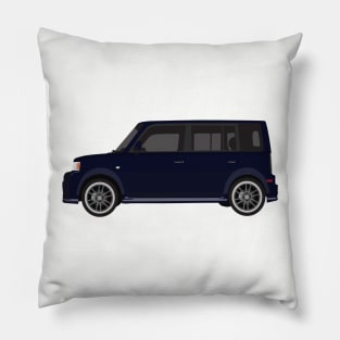 Vectored Boxcar Dark Blue Pillow