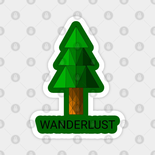 Wanderlust Pine Magnet by Lunar Scrolls Design