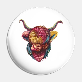 Highland Cow Gifts Pin