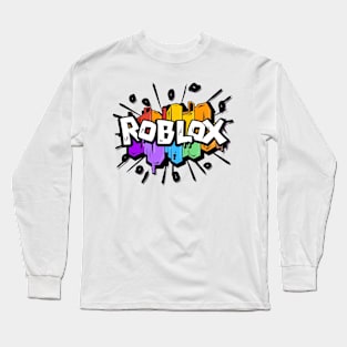 The Noob Poking A Bomb With A Stick Roblox Long Sleeve T-shirt