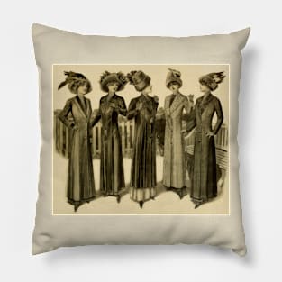 The Ladies in 1911 Spring Fashion Pillow