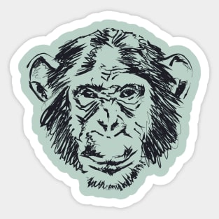 Monkey Looking Away Sticker for Sale by BecuzMDsaid