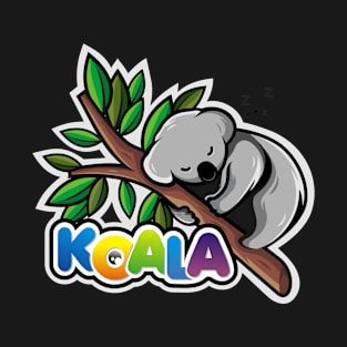 Koala Sleeping on a Tree Branch T-Shirt