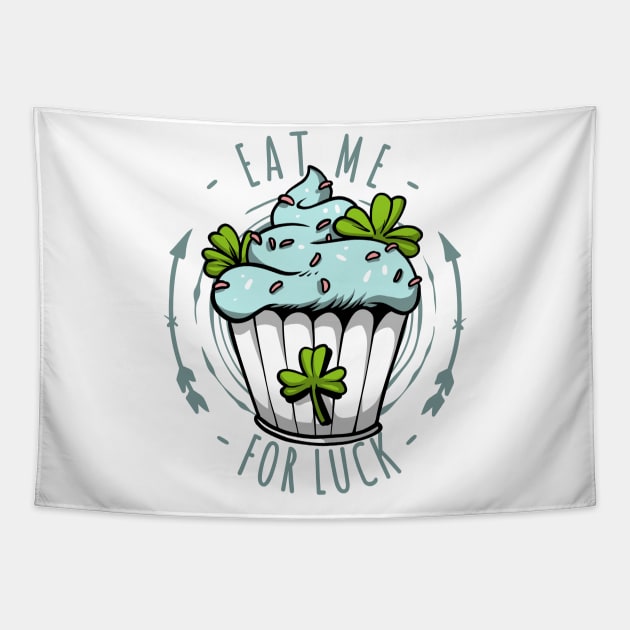 Eat me for luck Tapestry by maxcode