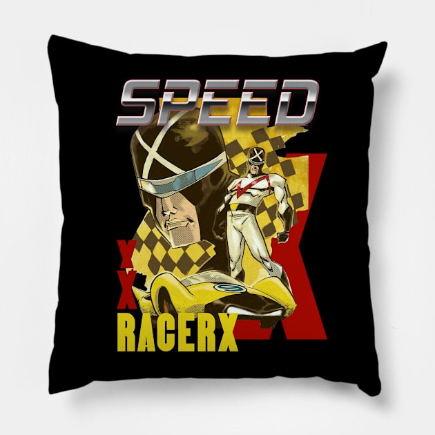 racer x speed racer retro Pillow by Nwebube parody design