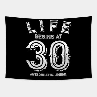 Life begins at 30 Tapestry