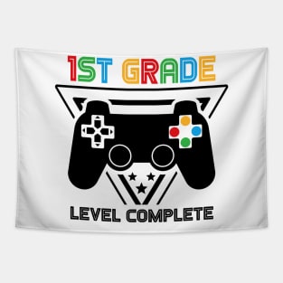 1st Grade Level Complete Graduation Gamer Boys Kids Tapestry