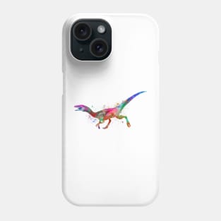 Compsognathus in watercolor Phone Case