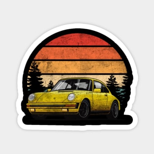 Retro Sunset 911 964 Oldtimer Car Magnet