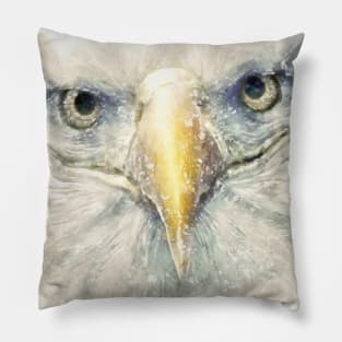 The portrait of an eagle bald Pillow