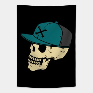 skull in a cap Tapestry