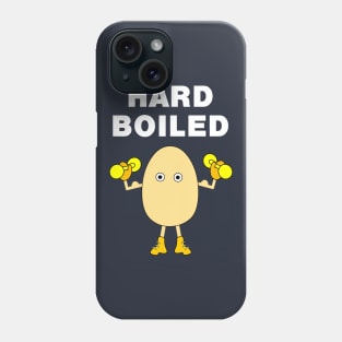 Hard Boiled Funny Cook and Body Builder White Text Phone Case