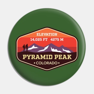 Pyramid Peak Colorado - 14ers Mountain Climbing Badge Pin