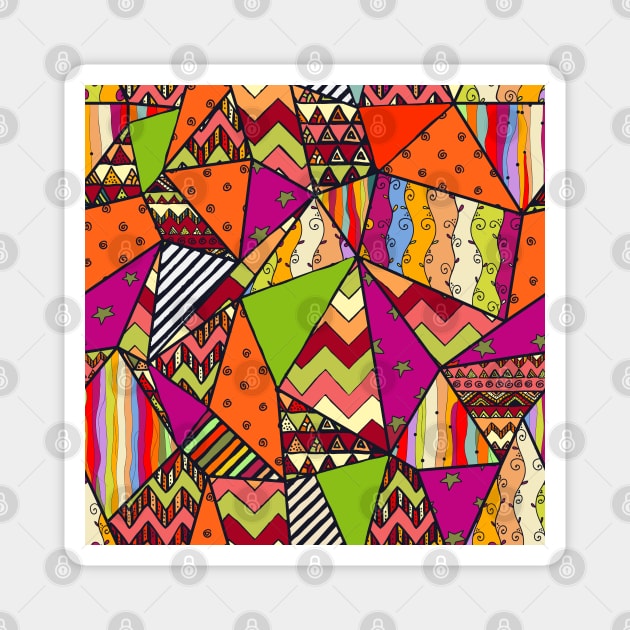 African Style No14, Tribal dance Magnet by Jirka Svetlik