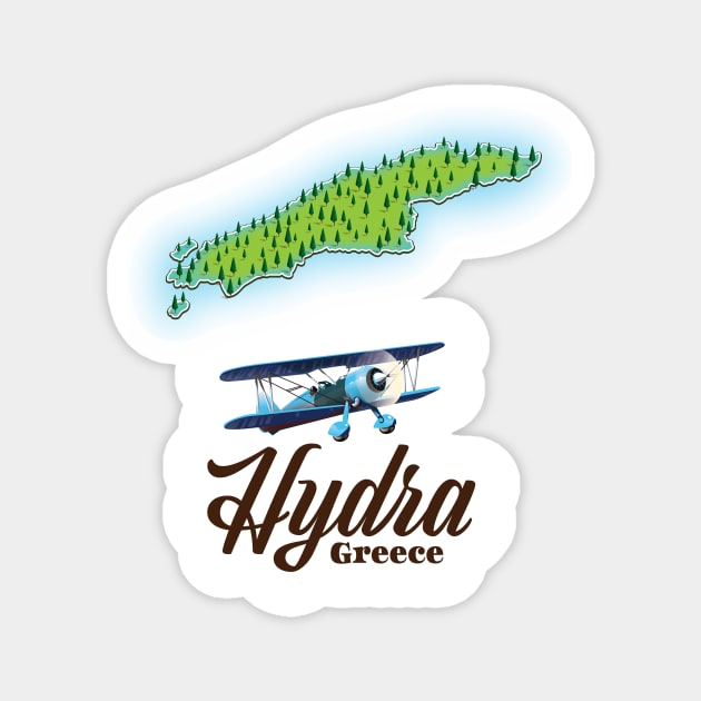 Hydra Greece Map Magnet by nickemporium1