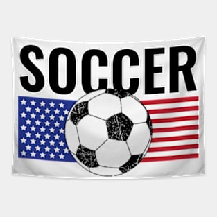 USA Flag Soccer © GraphicLoveShop Tapestry