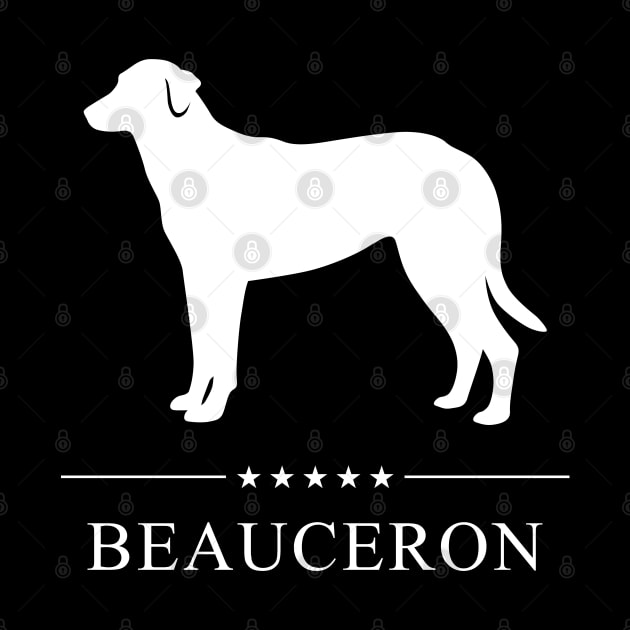 Beauceron Dog White Silhouette by millersye