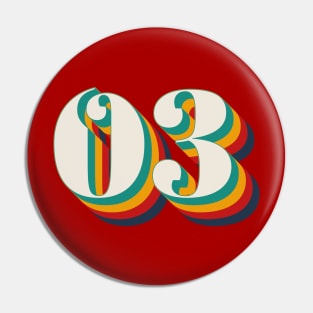 Number 3 Pin