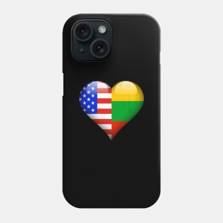 Half American Half Lithuanian - Gift for Lithuanian From Lithuania Phone Case