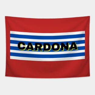 Cardona City in Uruguay Flag Stripes Tapestry