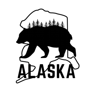 Bear Alaska State Wild animal T-Shirt