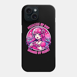 Princess by day Gamer by night Phone Case
