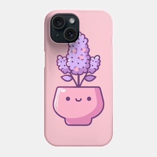 Cute Purple Hyacinth House Plant | Kawaii Cute Plant Design | Kawaii Style Art Phone Case