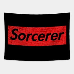 Sorcerer aqua red Tapestry