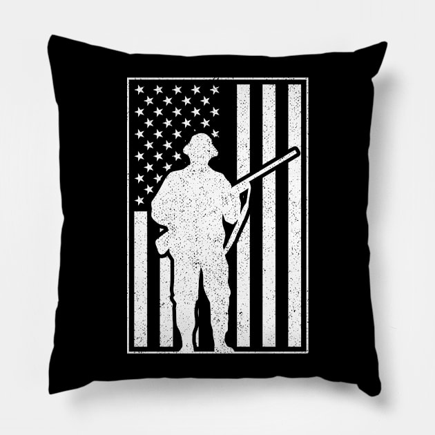 Hunter Hunting Flag Pillow by RadStar