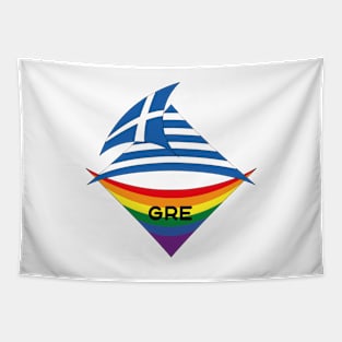 Greece pride flag Tapestry