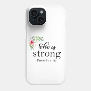 She is strong Phone Case