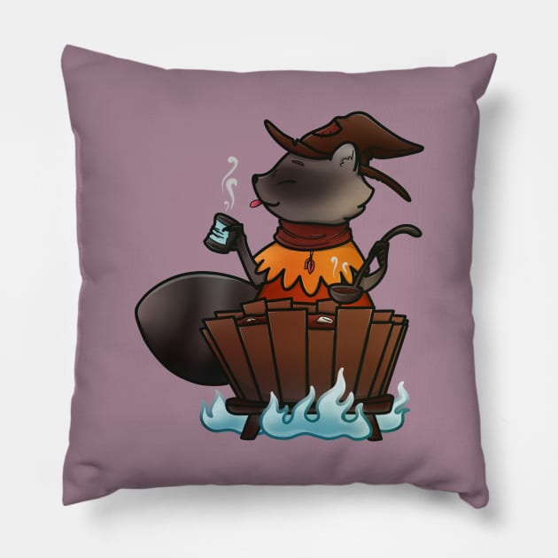 Fall Witch Pillow by candice-allen-art