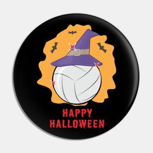 Happy Volleyball Halloween - Funny Pin