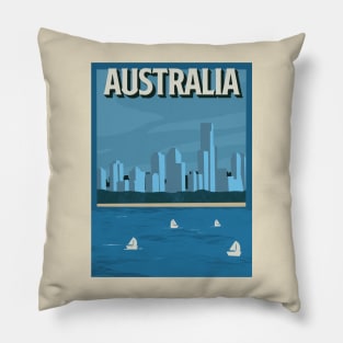 Australia Travel Poster Pillow