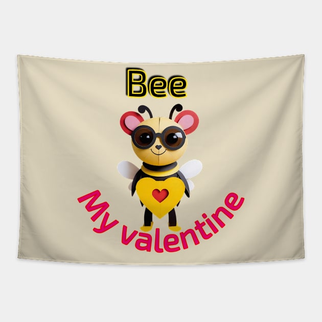 Bee my valentine Tapestry by Human light 