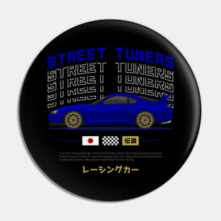 Street Tuner Blue Supra mk4 JDM Pin