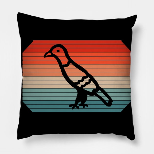 Retro pigeon post carrier pigeon pigeon fancier food Pillow by FindYourFavouriteDesign