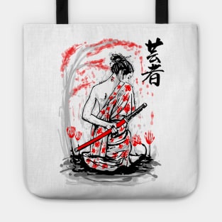 geisha katana Tote