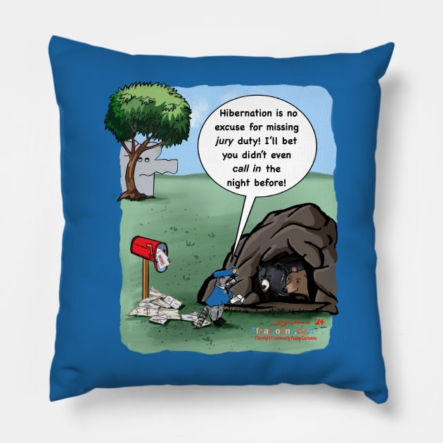 Beary Naughty Pillow by Enormously Funny Cartoons