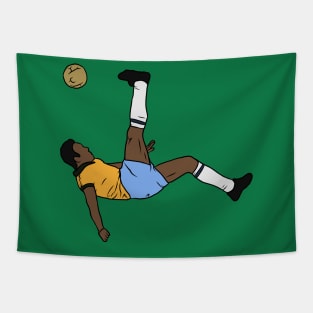 Pele Bicycle Kick Tapestry